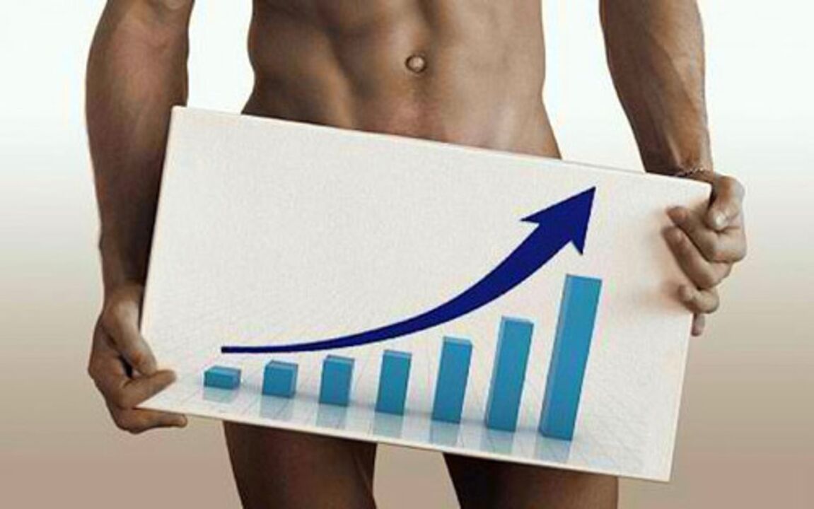Tabela e rritjes së penisit gjatë stërvitjes
