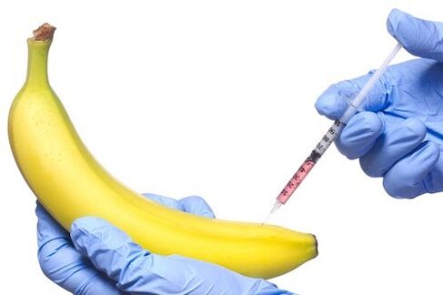 Zmadhimi i penisit me injeksion në shembullin e një bananeje